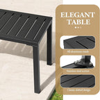 Crestlive Products Outdoor Side Table Set of 2, Aluminum Rectangular Side/End - Image 5