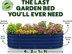 Plant & Plot Galvanized Raised Garden Beds Outdoor // 4×2×1 ft Planter Raised - Image 5