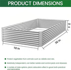 3 Pack Raised Beds for Gardening, Corrugated Galvanized Steel Raised Garden Bed - Image 2
