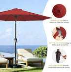MEWAY 9ft Patio Umbrella Outdoor Table Umbrellas - Image 6