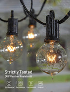 Brightown Outdoor String Lights 30FT G40 Globe Patio Lights - Image 4