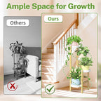 iDavosic.ly 4 Tier Bamboo Plant Stand Indoor Outdoor - Image 7