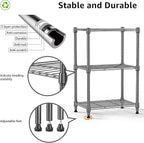 450 lbs Steel Storage Shelving 3-Tier Utility Shelving Unit Steel Organizer - Image 8