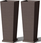 Greesum Set of 2 Tall Plastic Planters by BuynowfromGreesum