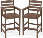 SERWALL Tall Adirondack Chairs Set of 2, Oversize Balcony Adirondack Chairs Set by SERWALL