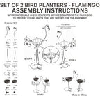 Metal Flamingo Planter with Basket -Garden Bird Planters - Image 6