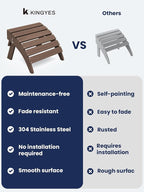 KINGYES Folding Adirondack Ottoman - Image 8