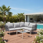 East Oak 5-Piece Outdoor Sectional Sofa, Modular Outdoor Furniture by EASTOAK