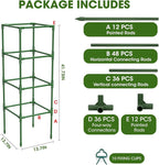 3 Pack Tomato Cages, Square Tomato Plant Stakes Support Cages Trellis - Image 7