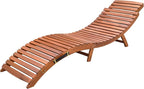 Devoko Patio Chaise Pool Lounge Outdoor Folding Wooden Lounge Chair - Image 6