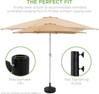 Best Choice Products Fillable Umbrella Base Stand, Round Faux Wicker Plastic - Image 4