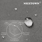 NICETOWN Weighted Outdoor Patio Curtain & Drape Waterproof 84 Long, Top and - Image 5