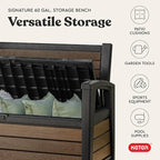 Keter Signature 60 Gallon Storage Bench Deck Box - Image 6