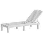 DWVO Outdoor Plastic Chaise Lounger, Poolside Lounge Chair w/5-Position by DWVO