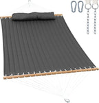 2 Person Hammocks for Outside, Double Quilted Fabric Outdoor Hammock by GafeteOutdoorLiving