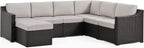 HAPPATIO 7 Piece Patio Conversation Set, Rattan Wicker Outdoor Sectional Sofa - Image 2