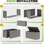 Outdoor Storage Box, Resin Deck Boxes Indoor and outdoor, Waterproof Storage - Image 7