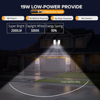 UME 19W LED Flood Light Motion Sensor Outdoor, 2 Adjustable Head, IP65 - Image 2