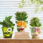 GUGUGO Unique Face Flower Plant Pots, Colorful Cute Succulent Planters - Image 5