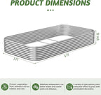 3 Pack 6x3FT Raised Beds for Gardening, Corrugated Galvanized Steel Raised - Image 8