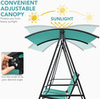 Tangkula 2-Person Patio Swing, Weather Resistant Porch Swing - Image 4