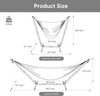 SUNCREAT 2-in-1 Convertible Double Hammocks 2 Person Heavy Duty, Large Patio - Image 7
