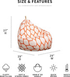 Big Joe Tuffet Weatherproof Bean Bag Chair, Paprika Bella Sunmax, Durable - Image 3