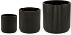 Amazon Basics Fluted Ceramic Round Planters by AmazonBasics