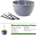WOUSIWER 13 inch 2 Pack Large Hanging Planters - Image 4