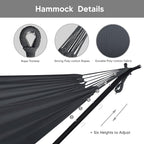SUNCREAT 2-in-1 Hammocks Convertible Portable Double Hammock - Image 4