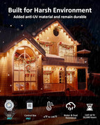 100FT Permanent Outdoor Lights, RGB LED Eaves Lights - Image 2