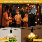 ZJOJO 200FT Outdoor String Lights, G40 Globe Outdoor Lights - Image 6