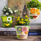 GUGUGO Abstract Face Flower Planters Colorful Unique Rainbow Head Planter - Image 4