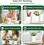 4 inch Self Watering Pots for Indoor Plants, 5 Pack Small Flower Plant Pots - Image 6