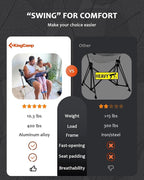 KingCamp Hammock Chair with Footrest – Heavy Duty Swinging Rocking Camping - Image 5