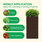 IDZO All-Weather Wicker Planters, 24 in Tall Wicker Planters, Self-Watering - Image 4