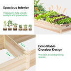 VIVOSUN 8×2Ft Wooden Raised Garden Bed, Outdoor Wood Planter Box - Image 5