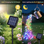 ZNYCYE Solar Waterfall Fairy Bunch Lights Outdoor Waterproof 200LEDs 8 Modes - Image 2