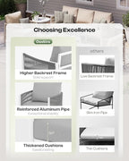 Aluminum Outdoor Patio Furniture Set - Image 2