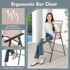 Tangkula 3 Piece Outdoor Bar Set, Patio Round Bar Table - Image 7