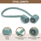 Hion Magnetic Curtain Tiebacks Gray Blue 2pcs, Curtain Tiebacks Buckles - Image 2