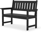 LUE BONA Outdoor Bench, 2-Person HDPS Garden Bench, Outdoor Benches Weatherproof - Image 7