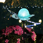 Afirst Decorative Solar Lights Outdoor Solar Turtle Stake Lights Hand Blown - Image 6