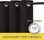 NICETOWN Blackout Sliding Door Curtains 84 Inch Length, Extra Wide Room Divider - Image 6