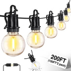 ZJOJO 200FT Outdoor String Lights, G40 Globe Outdoor Lights by ZJOJO