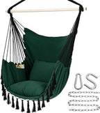 Y- STOP Hammock Chair Hanging Rope Swing, Max 500 Lbs, 2 Cushions Included by Y-STOP