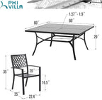PHI VILLA 9 Piece Outdoor Dining Set - Image 8