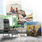 FDW Zero Gravity Chairs Set of 2 Black Lounge Patio Chairs Outdoor Yard Beach - Image 6