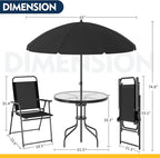 Shintenchi 6 Piece Patio Dining Set - Image 5