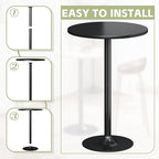 Flamaker Round Bistro Pub Table Modern Style Metal Base MDF Top Cocktail Bar - Image 6